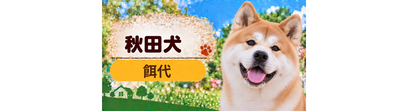 秋田犬の餌代は月いくら？体重からドッグフード代をシミュレーション