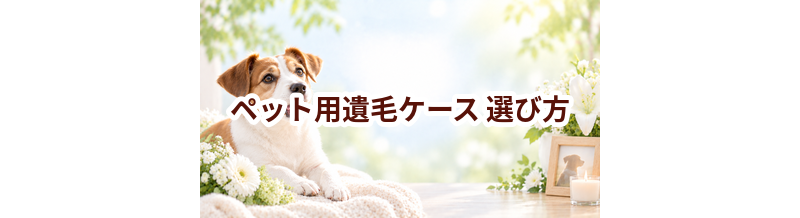ペット用遺毛ケースの選び方｜自宅供養で後悔しないためのポイント