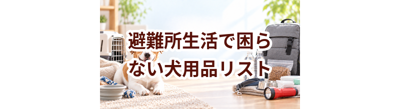 避難所生活で困らない犬用品リスト｜持ち出し優先度で整理