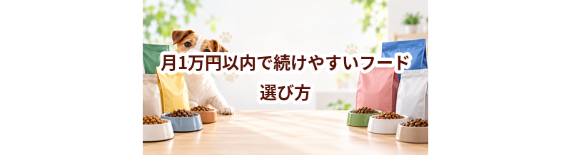 月1万円以内で続けやすいドッグフードの選び方｜1日あたりの費用も比較