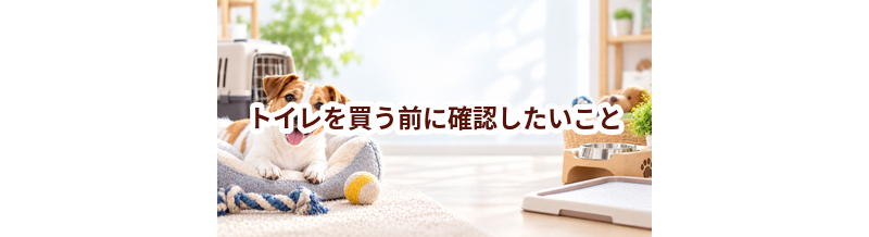 トイレを買う前に確認したいこと｜愛犬と暮らしに合うかチェック