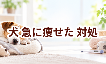 犬が急に痩せたときはどうする？自宅で確認したいことと受診の目安