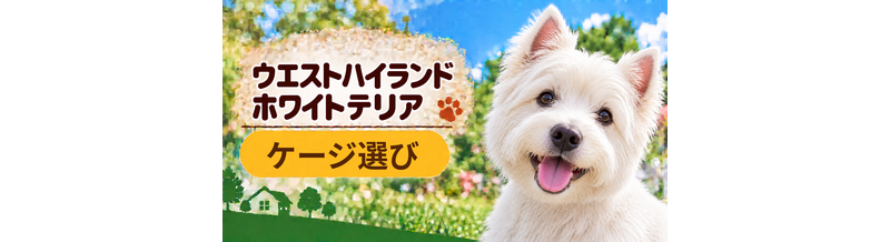 ウエストハイランドホワイトテリアのケージサイズはどう選ぶ？成犬時の大きさまで考える